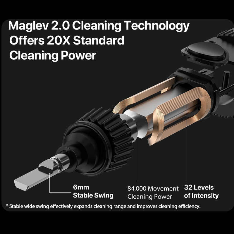 Maglev 2.0 Cleaning Technology  which offers 20x Standard Celaning Power