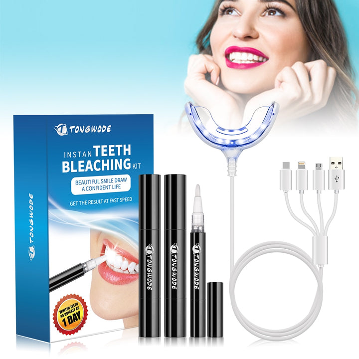 Teeth Whitening System with Smart Blue LED